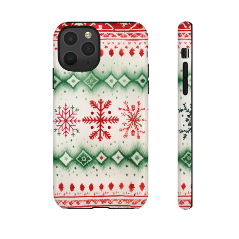 Icelandic Watercolor inspired by Christmas Sweaters - Impact Resistant Phone Case iPhone 11 Pro Glossy